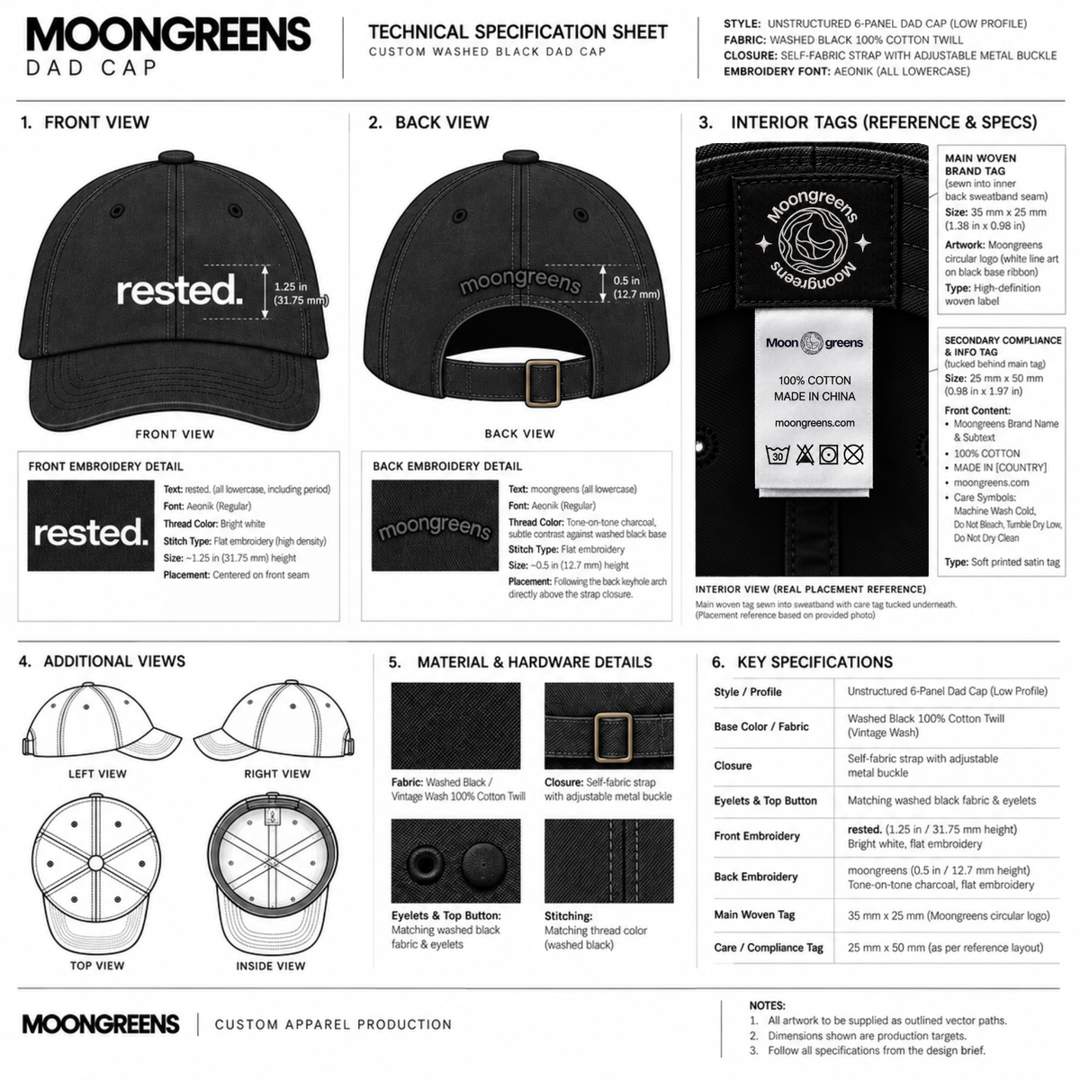 Moongreens Dad Cap