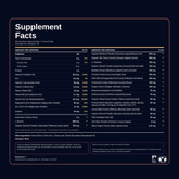 Supplement Facts - Night Recovery Formula